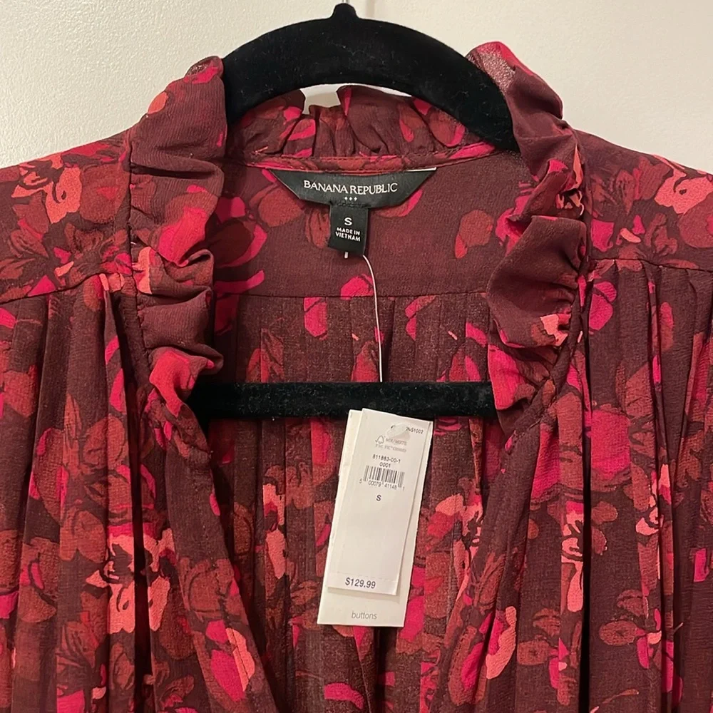 Size Small Banana Republic Long Floral Dress - Picture 3 of 6